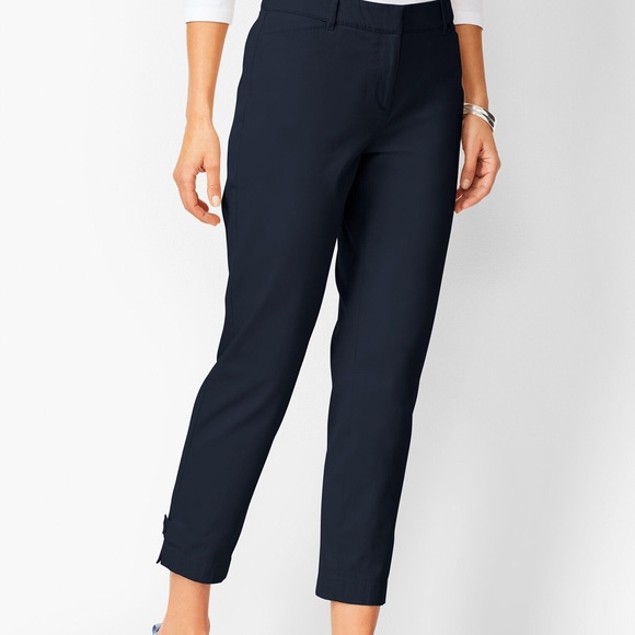 Talbots Perfect Crop Pants Curvy Fit Navy SALE